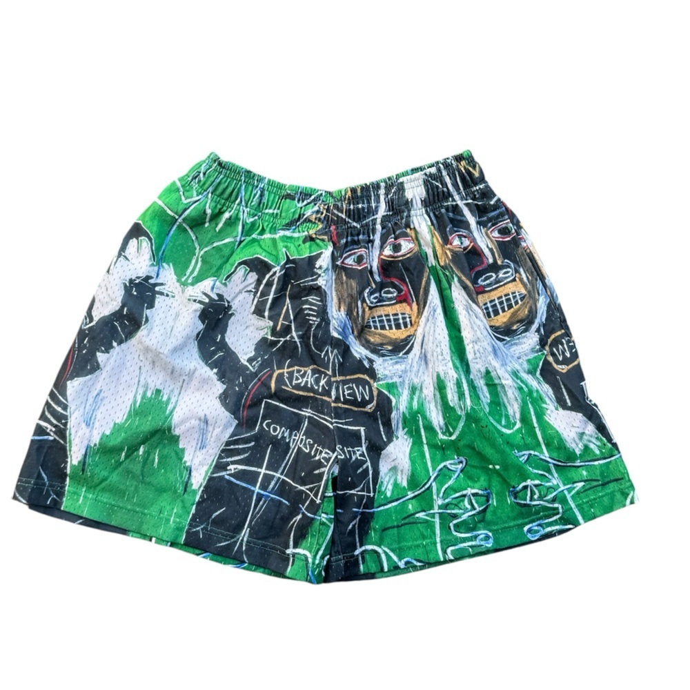 Bravest Studios Jean-Michel Basquiat Shorts Green